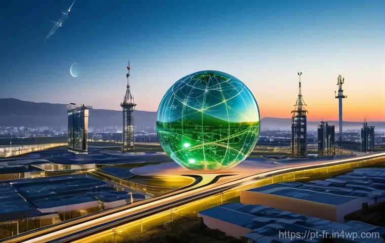 그린 수소 경제의 세부 사례 연구 - **Prompt 2: Decarbonized Port of the Future (Sines/Pecém inspired)**
    "A vibrant, wide-angle shot...